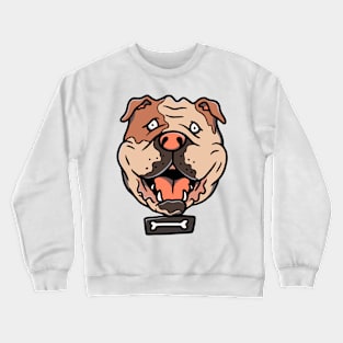 Hand drawn Cute bulldog illustration Crewneck Sweatshirt